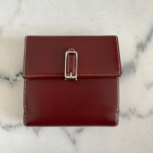COACH Burgundy Buckle Leather Wallet